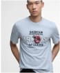 Men's Barbour International Giles Steve McQueen Graphic T-Shirt - Grey Marl