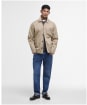 Men's Barbour Short Rokig Waterproof Jacket - Washed Stone