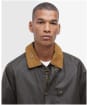 Men's Barbour Utility Spey Waxed Cotton Jacket - New Olive