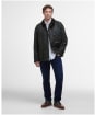 Men's Barbour Halton Waxed Cotton Jacket - Fern