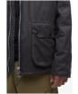 Men's Barbour Re-Engineered Short Bedale Waxed Jacket - Charcoal