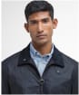 Men's Barbour Newbury Waxed Jacket - Royal Navy / Heritage Check