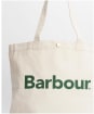 Barbour Logo Tote Bag - Ecru / Barbour Green