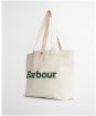 Barbour Logo Tote Bag - Ecru / Barbour Green