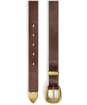 Women's R.M. Williams Cate Belt - Brass Buckle - Light Chocolate
