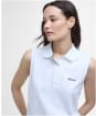Women's Barbour Bowford Sleeveless Polo Top - White