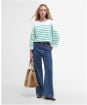 Women's Barbour Kayleigh Knitted Jumper - CLOUD/KELLY GREE