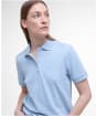 Women's Barbour Bowford Polo Top - Breeze Blue