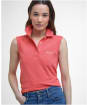 Women's Barbour Bowford Sleeveless Polo Top - Pink Punch