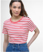 Women's Barbour Ferryside Top - PINK PUNCH/WHITE
