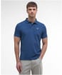 Men's Barbour Sports Polo 215G - Dark Denim