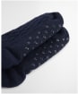 Women's Barbour Cable Knit Lounge Socks - Navy