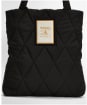 Women's Barbour Mariah Quilted Tote Bag - Black / Classic Tartan