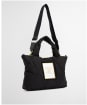 Women's Barbour Mariah Mini Quilted Tote Bag - Black / Classic Tartan