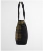 Women's Barbour Mya Patchwork Tote Bag - BLACK/OLIVE CHEC
