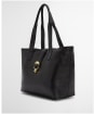 Women's Barbour Alder Leather Tote Bag - Black