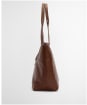 Women's Barbour Alder Leather Tote Bag - Brown