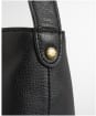 Women's Barbour Cedar Leather Bucket Bag - Black