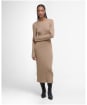 Women's Barbour Anastasia Knitted Midi Dress - Pale Camel