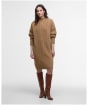 Women's Barbour Belford Knitted Mini Dress - Military Brown