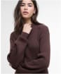 Women's Barbour International Kaia Knitted Midi Dress - Chocolate
