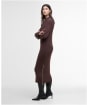 Women's Barbour International Kaia Knitted Midi Dress - Chocolate