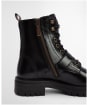 Women's Barbour Ouseburne Lace Up Boots - BLACK GLACE