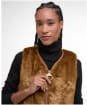 Women's Barbour Karin Faux Fur Gilet - Brown