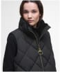 Women's Barbour Bernice Puffer Gilet - Black / Classic Tartan