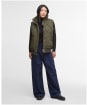 Women's Barbour Becky Puffer Gilet - Olive / Ancient Tartan