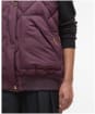 Women's Barbour Becky Puffer Gilet - Blak Cherry / Dark Brown / Muted Tartan