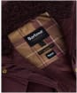 Women's Barbour Becky Puffer Gilet - Blak Cherry / Dark Brown / Muted Tartan