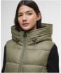 Women's Barbour International Cecilla Puffer Gilet - Dusky Khaki