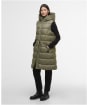 Women's Barbour International Cecilla Puffer Gilet - Dusky Khaki