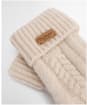 Women's Barbour Elsdon Knitted Mittens - Eggshell