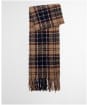 Barbour Saltburn Beanie & Tartan Scarf Set - Gardenia Tartan