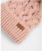 Women's Barbour Penshaw Cable Beanie - Pink Blush