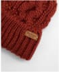 Women's Barbour Penshaw Cable Beanie - Burnt Henna