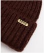 Women's Barbour International Aria Beanie Hat - Chocolate