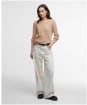 Women’s Barbour Pendle Crew Knit Sweater - Pale Camel / Hessian