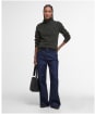 Women's Barbour Burne Roll Neck Knit - Olive