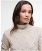 Women's Barbour Burne Roll Neck Knit - NEW OATMEAL
