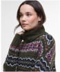 Women's Barbour Helen Knitted Jumper - Olive Multi Patchwork
