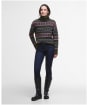 Women's Barbour Helen Knitted Jumper - Olive Multi Patchwork