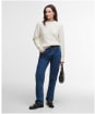 Women's Barbour Burne Crew Knitted Jumper - Ecru