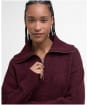 Women's Barbour Lavensdale Half Zip Knitted Jumper - Black Cherry