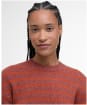 Women's Barbour Claydon Knitted Jumper - Burnt Orange Stripe