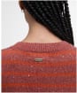 Women's Barbour Claydon Knitted Jumper - Burnt Orange Stripe