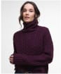 Women's Barbour Embleton Knitted Jumper - Black Cherry