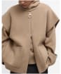 Women's Barbour Martha Sleeveless Zip Through Knitted Vest - Military Brown